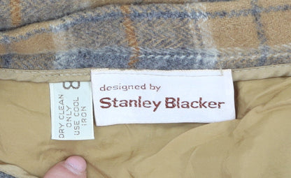 Womens UK Size 8 Stanley Blacker A-Line Tweed Skirt