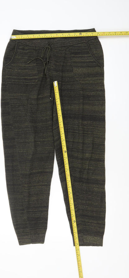 Warehouse Women's Black Jogger Trousers Size M Cotton Blend