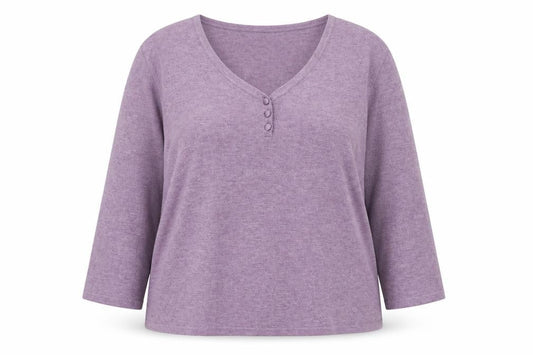 Womens UK Size 18 Eastex Purple Henley Jumper