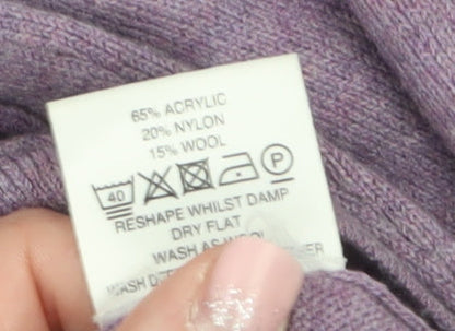 Womens UK Size 18 Eastex Purple Henley Jumper