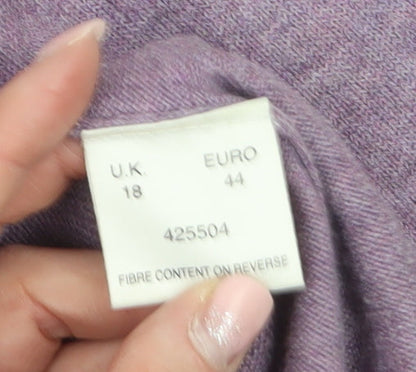 Womens UK Size 18 Eastex Purple Henley Jumper