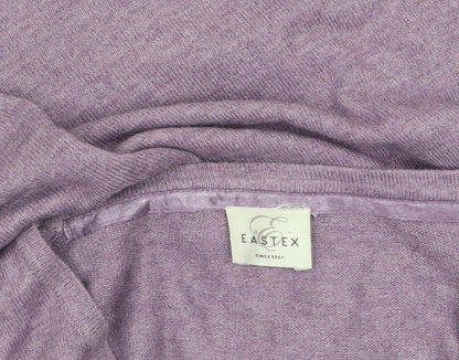 Womens UK Size 18 Eastex Purple Henley Jumper