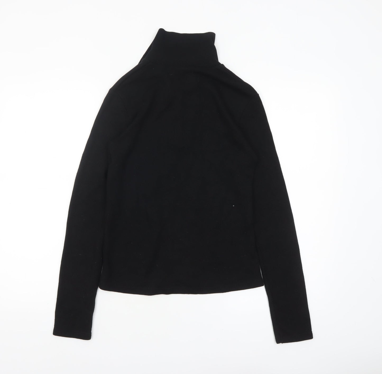 Womens UK Size S Zara Black Henley Jumper