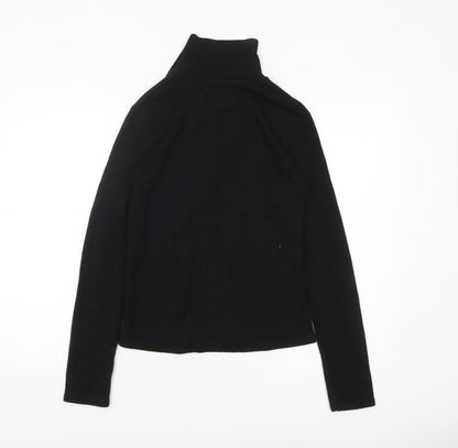 Womens UK Size S Zara Black Henley Jumper