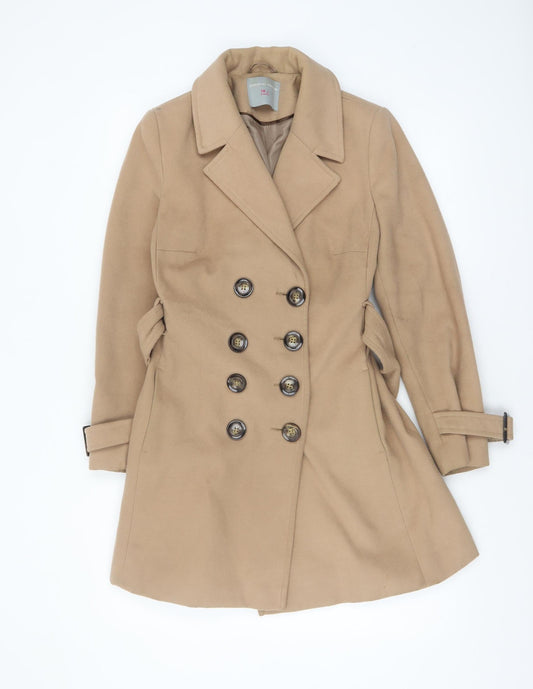 Womens UK Size 14 Dorothy Perkins Beige Trench Coat
