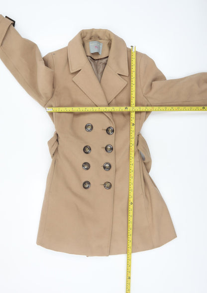 Womens UK Size 14 Dorothy Perkins Beige Trench Coat