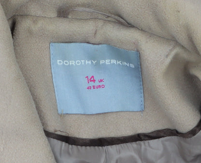 Womens UK Size 14 Dorothy Perkins Beige Trench Coat