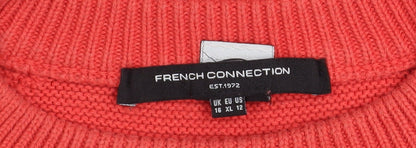 Womens UK Size 16 French Connection Red Pullover Jumper