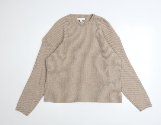 Womens UK Size L Marks and Spencer Beige Pullover Jumper