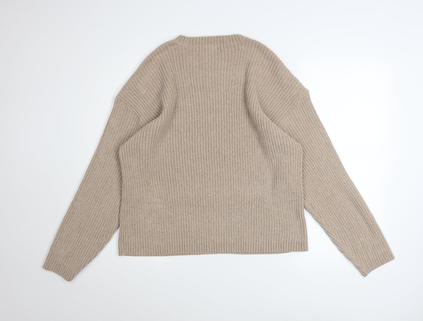 Womens UK Size L Marks and Spencer Beige Pullover Jumper