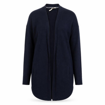 White Stuff Women's Blue Merino Wool Blend Long Sleeve Open Cardigan Size 10