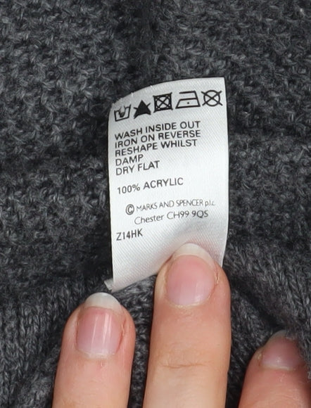 Womens UK Size 14 Marks and Spencer Grey Cardigan Jumper