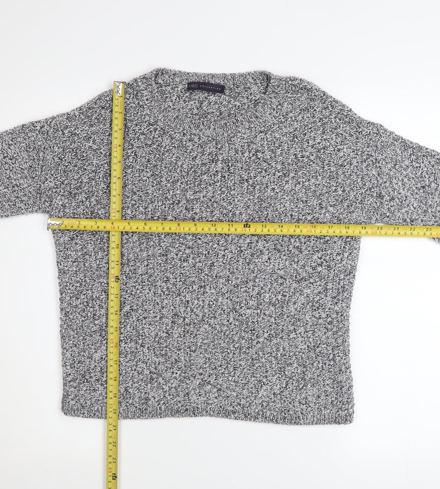 Womens UK Size 10 Marks and Spencer Grey Pullover Jumper