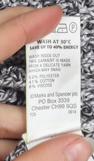 Womens UK Size 10 Marks and Spencer Grey Pullover Jumper