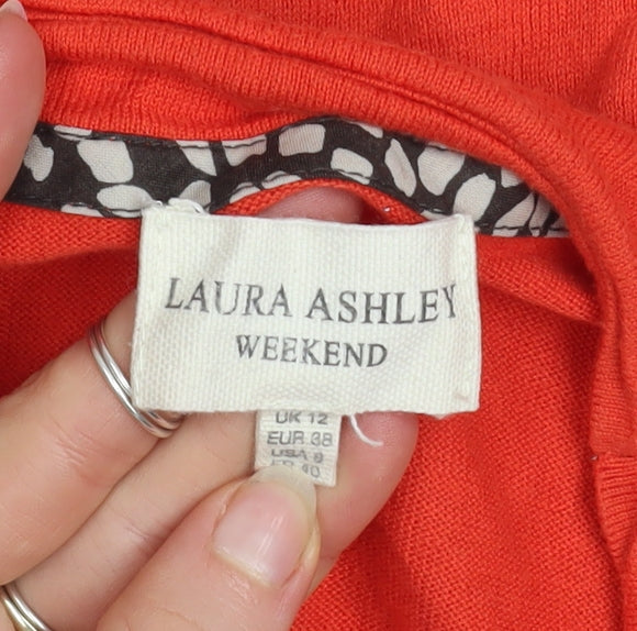 Womens UK Size 12 Laura Ashley Red Wrap Blouse