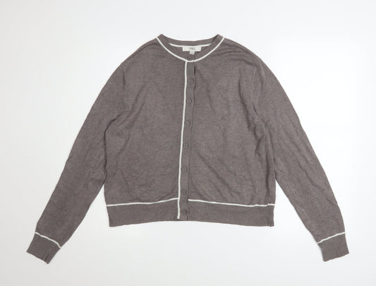 Womens UK Size 12 Marks and Spencer Brown Cardigan Jumper
