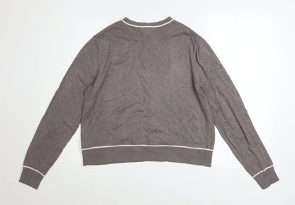 Womens UK Size 12 Marks and Spencer Brown Cardigan Jumper