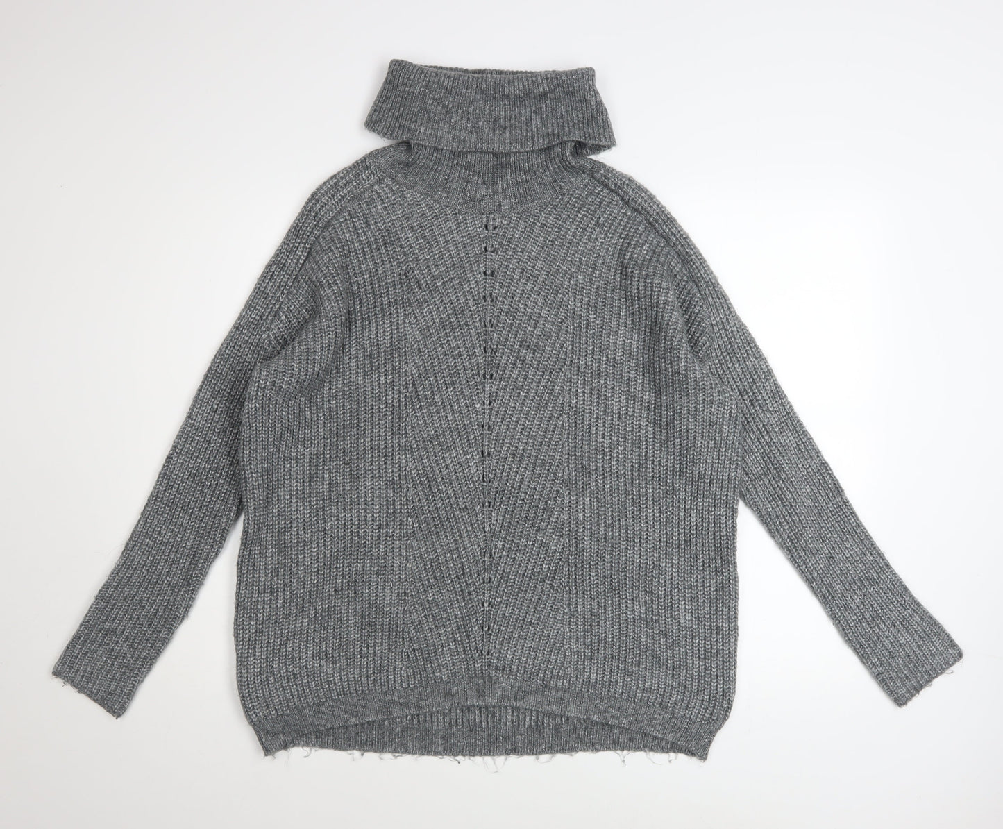 Womens UK Size S Mango Grey Pullover Jumper