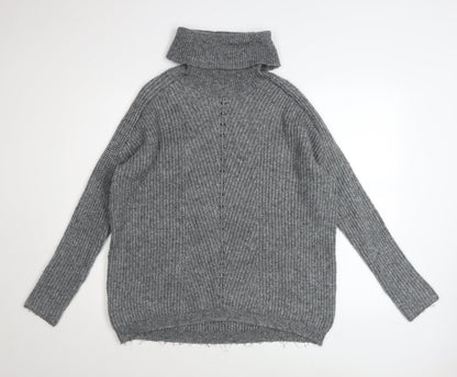 Womens UK Size S Mango Grey Pullover Jumper