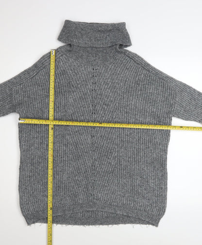 Womens UK Size S Mango Grey Pullover Jumper