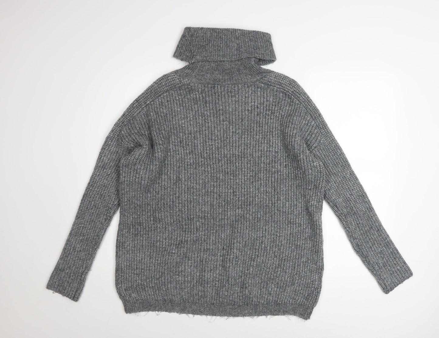 Womens UK Size S Mango Grey Pullover Jumper