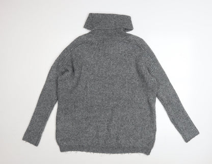 Womens UK Size S Mango Grey Pullover Jumper