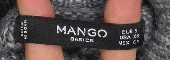 Womens UK Size S Mango Grey Pullover Jumper