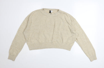 Womens UK Size M H&M Beige Pullover Jumper