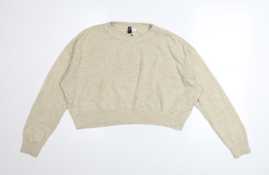 Womens UK Size M H&M Beige Pullover Jumper