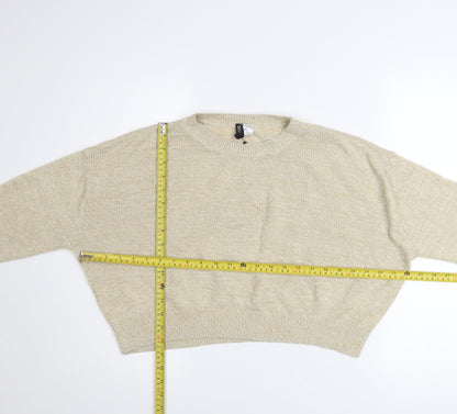 Womens UK Size M H&M Beige Pullover Jumper