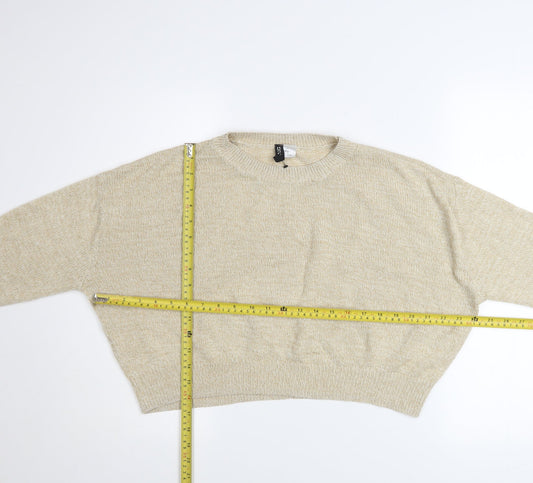 Womens UK Size M H&M Beige Pullover Jumper