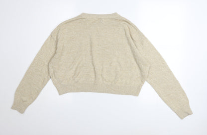 Womens UK Size M H&M Beige Pullover Jumper