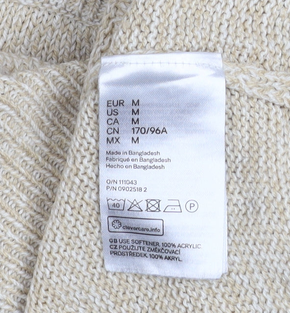 Womens UK Size M H&M Beige Pullover Jumper