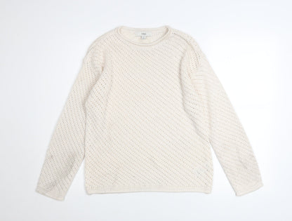 Womens UK Size XS Marks and Spencer Ivory Pullover Jumper