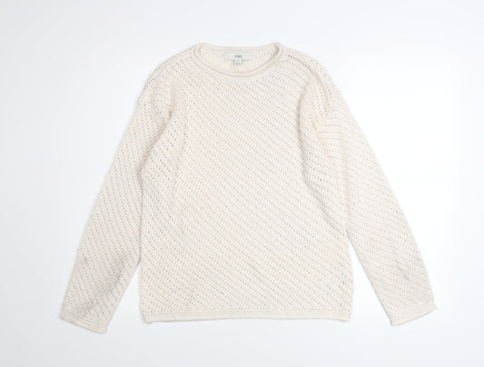 Womens UK Size XS Marks and Spencer Ivory Pullover Jumper