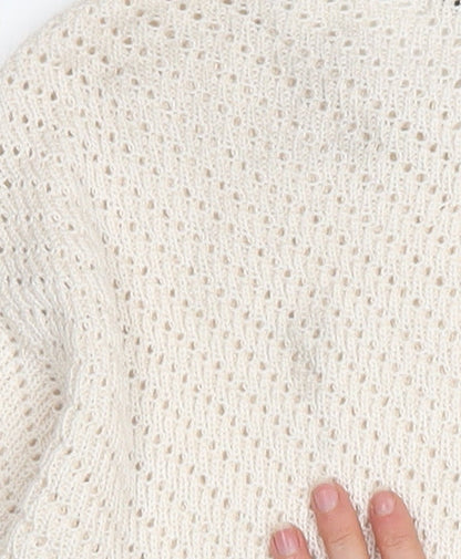 Womens UK Size XS Marks and Spencer Ivory Pullover Jumper