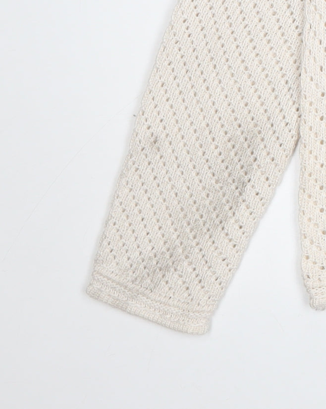 Womens UK Size XS Marks and Spencer Ivory Pullover Jumper