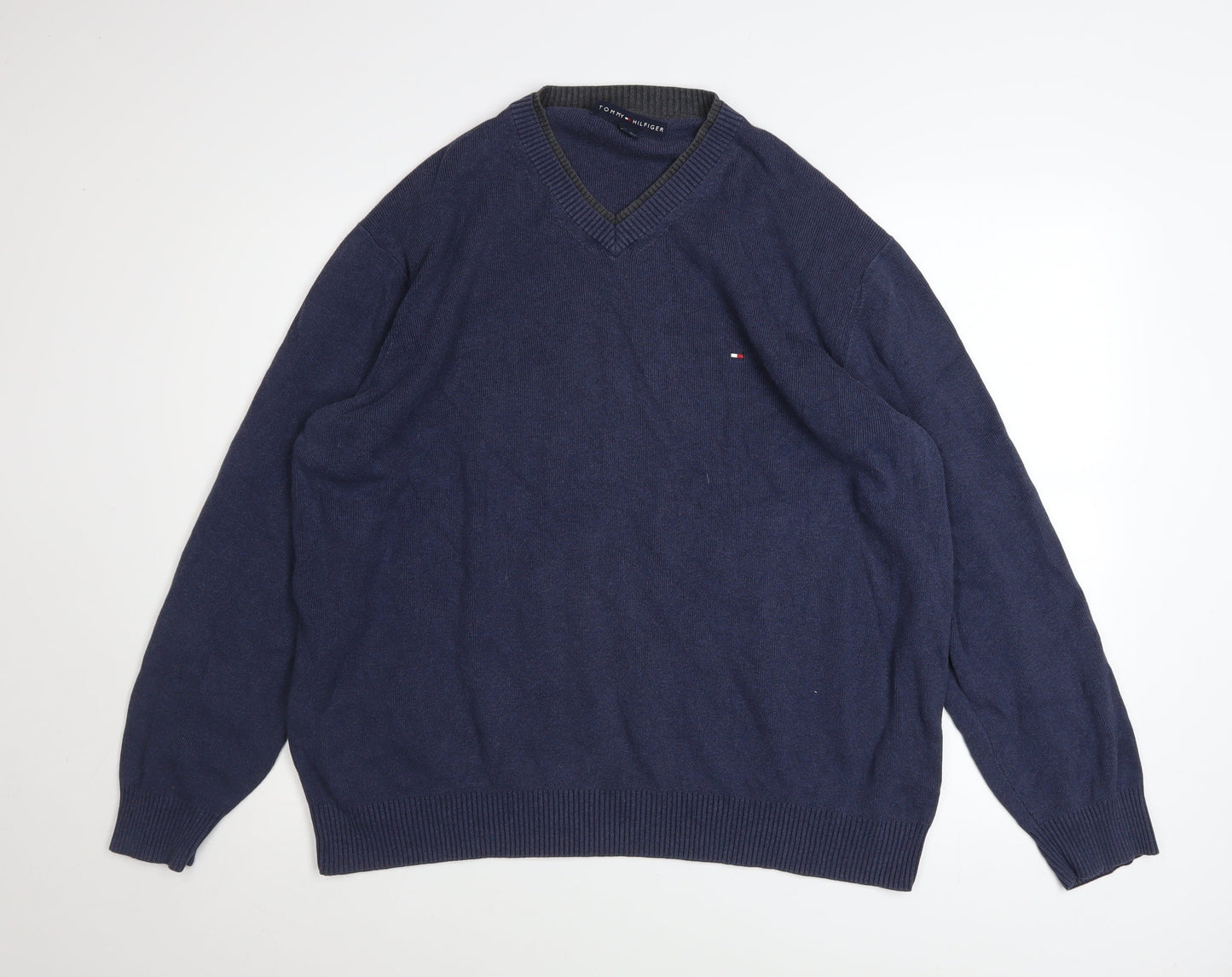 Mens UK Size XL Tommy Hilfiger Blue Pullover Jumper
