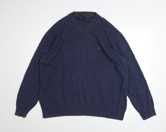 Mens UK Size XL Tommy Hilfiger Blue Pullover Jumper