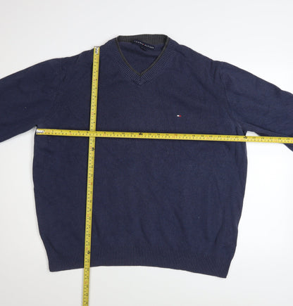 Mens UK Size XL Tommy Hilfiger Blue Pullover Jumper