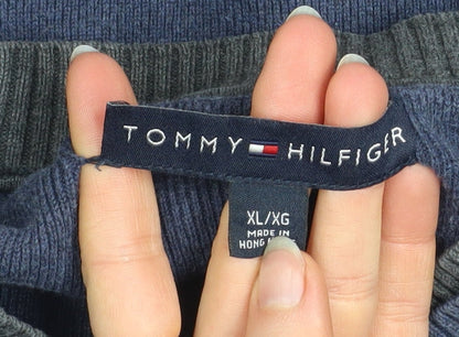 Mens UK Size XL Tommy Hilfiger Blue Pullover Jumper