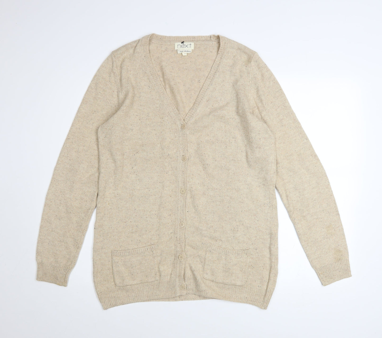 Womens UK Size 14 NEXT Beige Cardigan Jumper