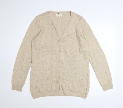 Womens UK Size 14 NEXT Beige Cardigan Jumper