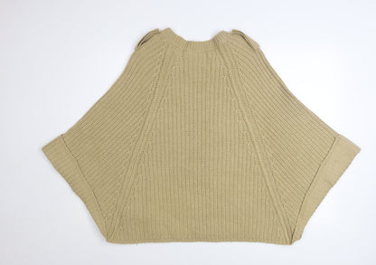 Womens UK Size One Size Marks and Spencer Beige Cape Jumper