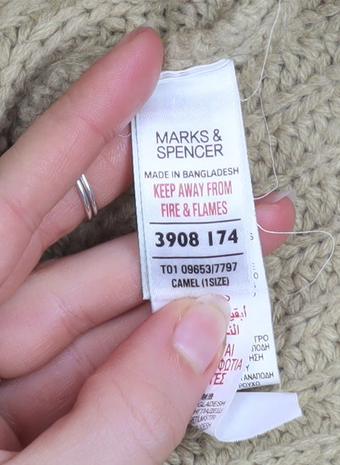 Womens UK Size One Size Marks and Spencer Beige Cape Jumper