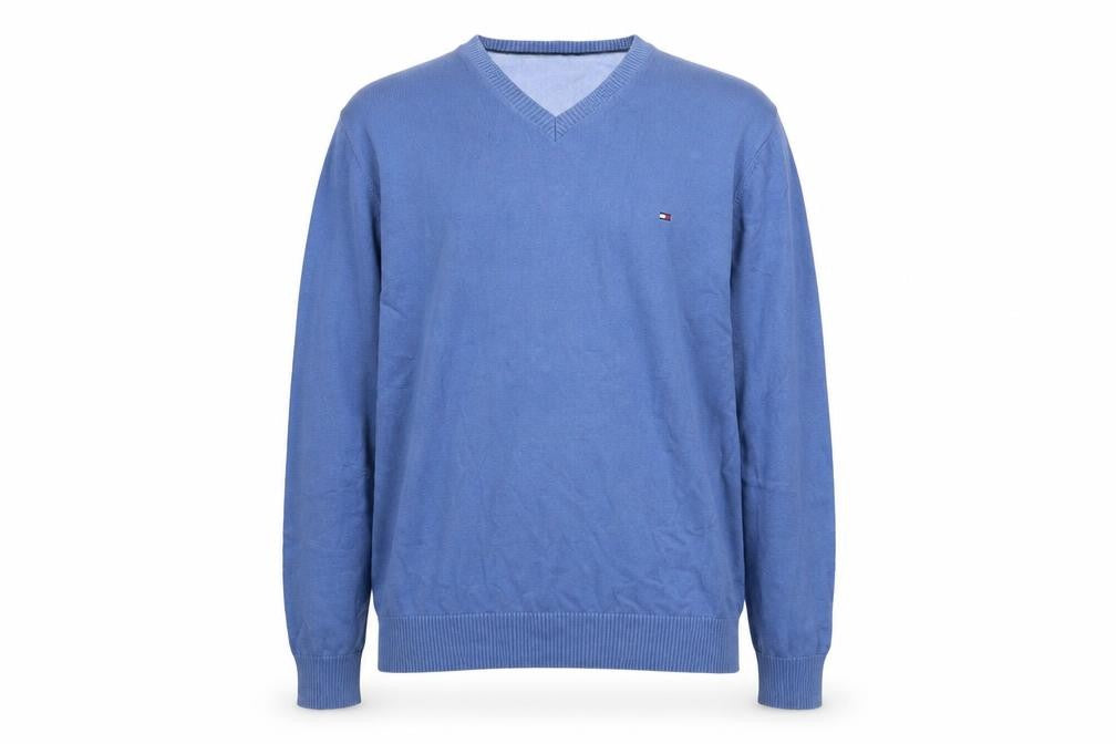 Mens UK Size L Tommy Hilfiger Blue Pullover Jumper