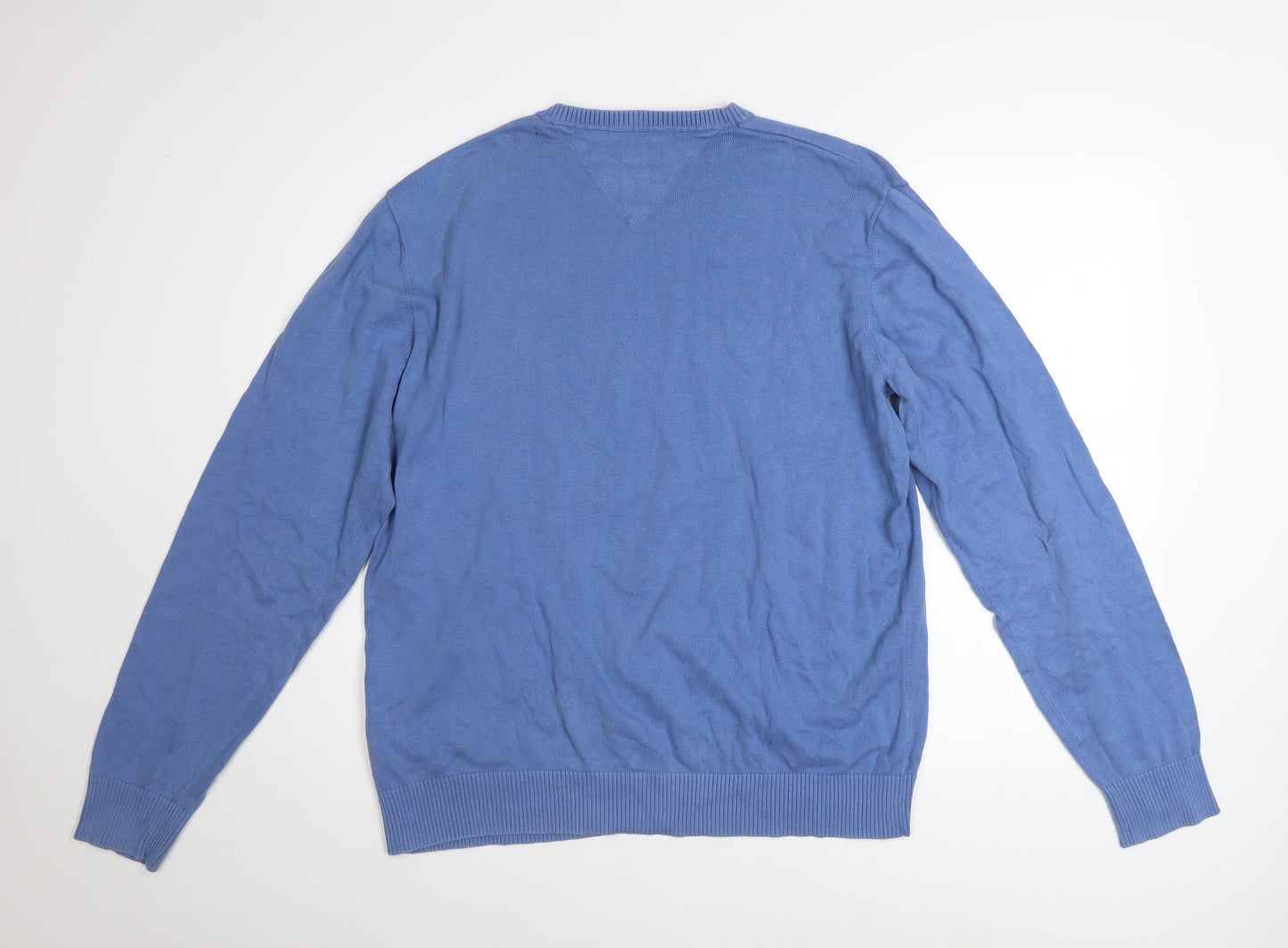 Mens UK Size L Tommy Hilfiger Blue Pullover Jumper