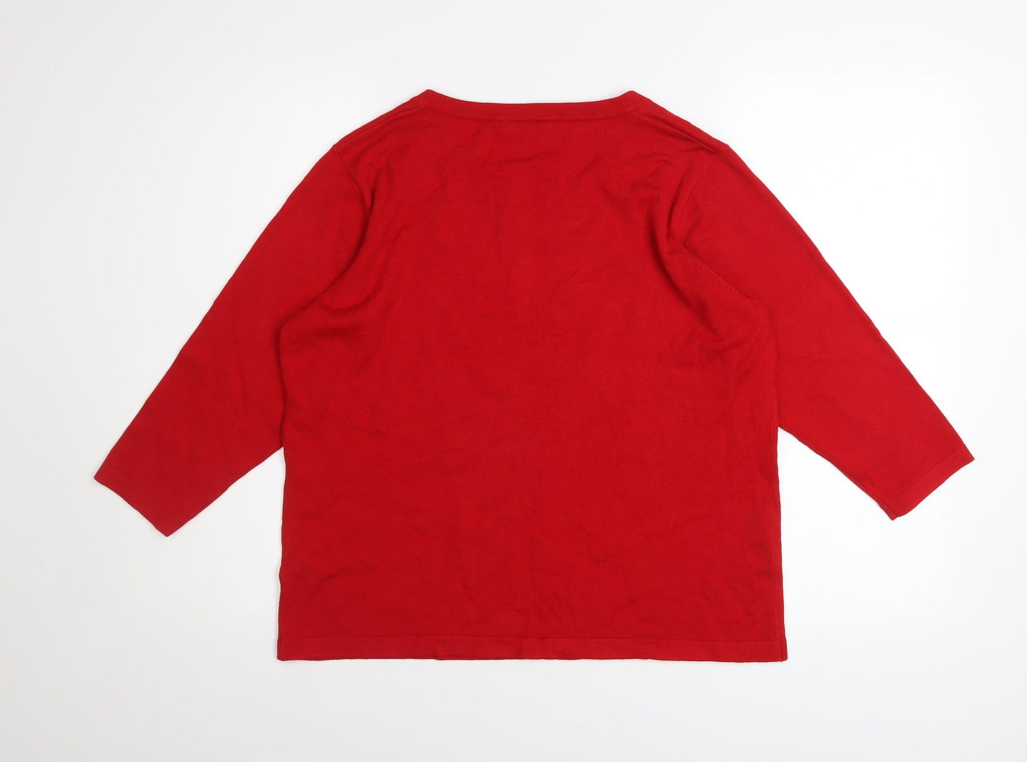 Womens UK Size M BM Red Pullover Jumper