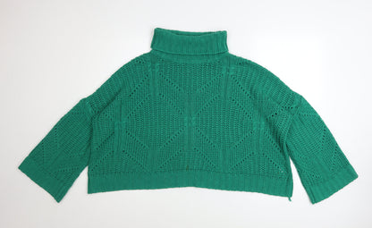 Womens UK Size 12 Liquorish Green Pullover Jumper