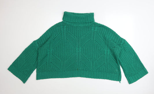 Womens UK Size 12 Liquorish Green Pullover Jumper